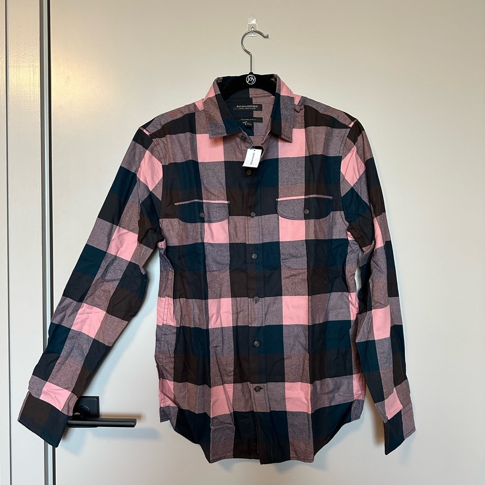 NWT Banana Republic Untuck Slim Fit Ultra-Soft Flannel